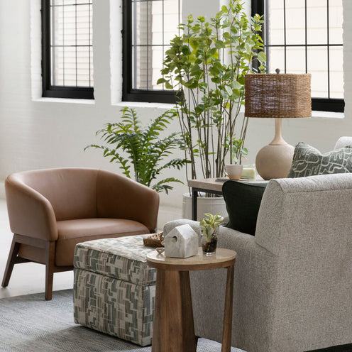 Olive Leather Chair